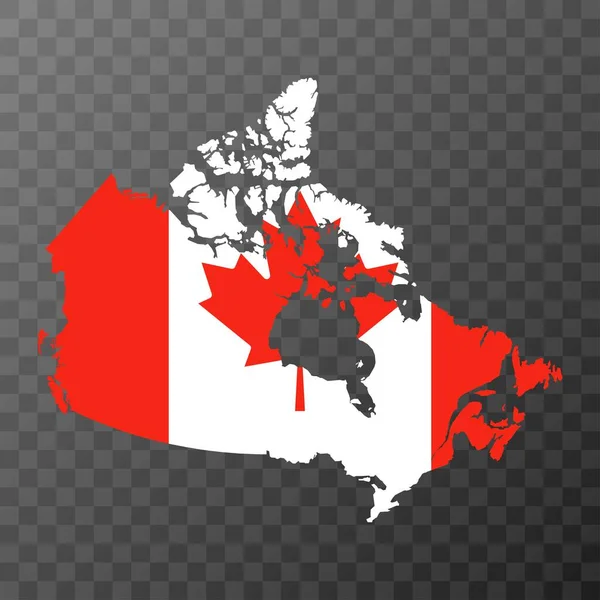 Kanada Karte Mit Provinzen Vektorillustration — Stockvektor
