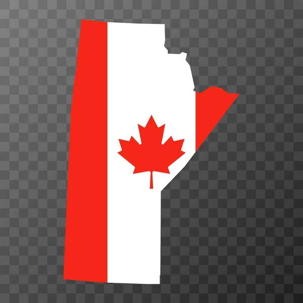 Manitoba Kaart Provincie Canada Vectorillustratie — Stockvector