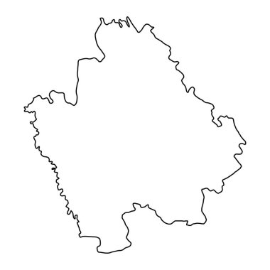 Hincesti bölgesi haritası, Moldova ili. Vektör illüstrasyonu.