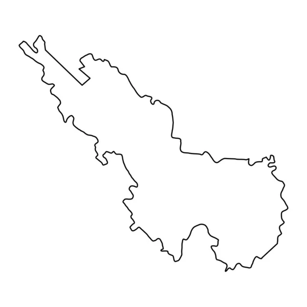 Mapa Del Distrito Ialoveni Provincia Moldova Ilustración Vectorial — Vector de stock