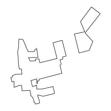 Taraclia bölge haritası, Moldova ili. Vektör illüstrasyonu.