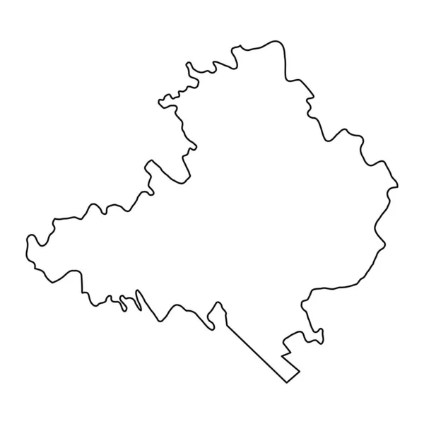 Mapa Oblasti Straseni Provincie Moldavsko Vektorová Ilustrace — Stockový vektor
