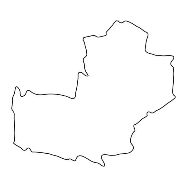 Mapa Del Distrito Telenesti Provincia Moldova Ilustración Vectorial — Vector de stock