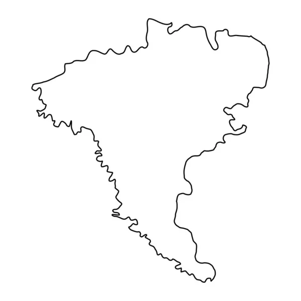 Mapa Dystryktu Ungheni Prowincja Mołdawia Ilustracja Wektora — Wektor stockowy