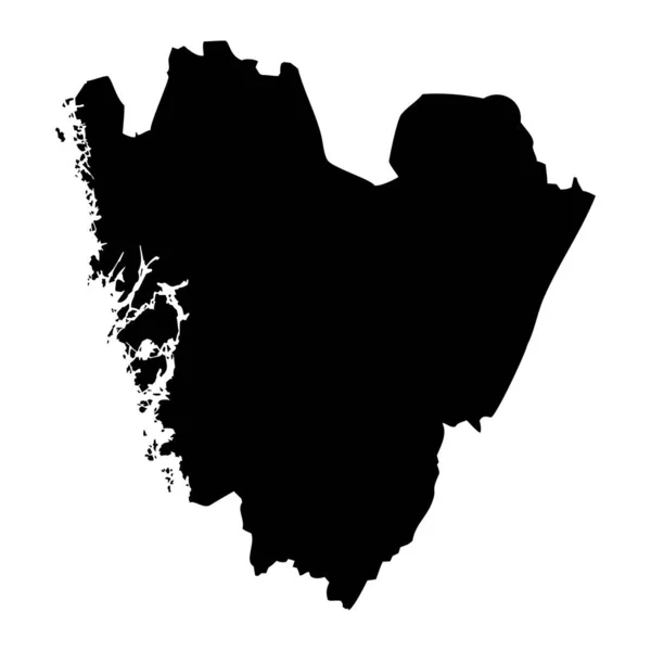 Karte Des Kreises Vastra Gotaland Provinz Schweden Vektorillustration — Stockvektor
