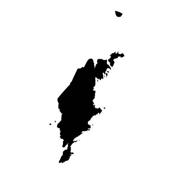 Sveç Gotland Ilçesi Haritası Vektör Illüstrasyonu — Stok Vektör