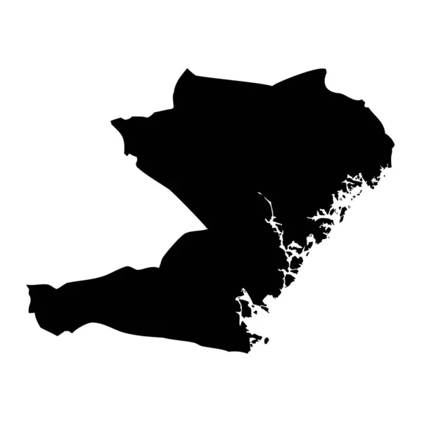 Vasternorrland Ilçesi Haritası Sveç Eyaleti Vektör Illüstrasyonu — Stok Vektör
