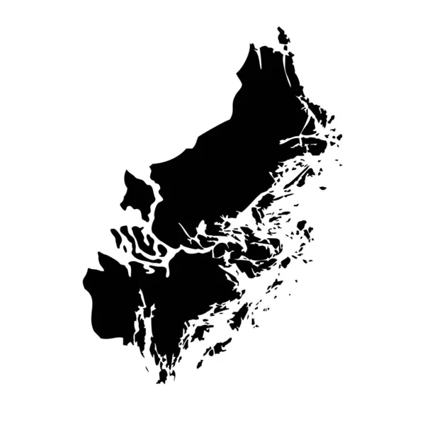 Стокгольмська Районна Карта Провінція Швеція Приклад Вектора — стоковий вектор