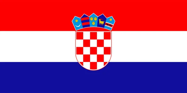 Kroatien Flagge Offizielle Farben Und Proportionen Vektorillustration — Stockvektor