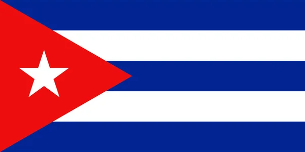 Cuba Flag Official Colors Proportion Vector Illustration — Image vectorielle