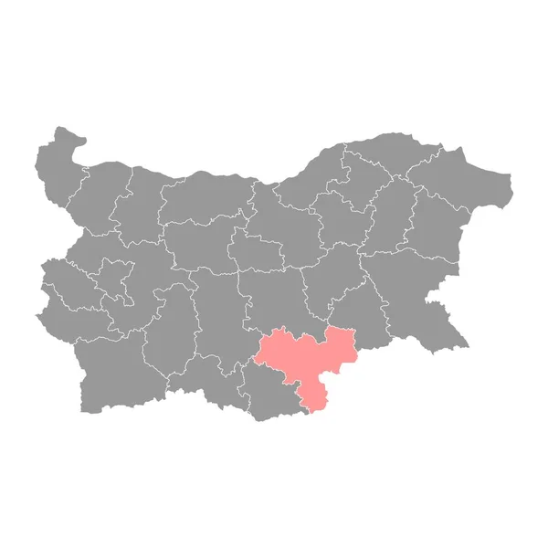 Karta Över Provinsen Haskovo Provinsen Bulgarien Vektorillustration — Stock vektor