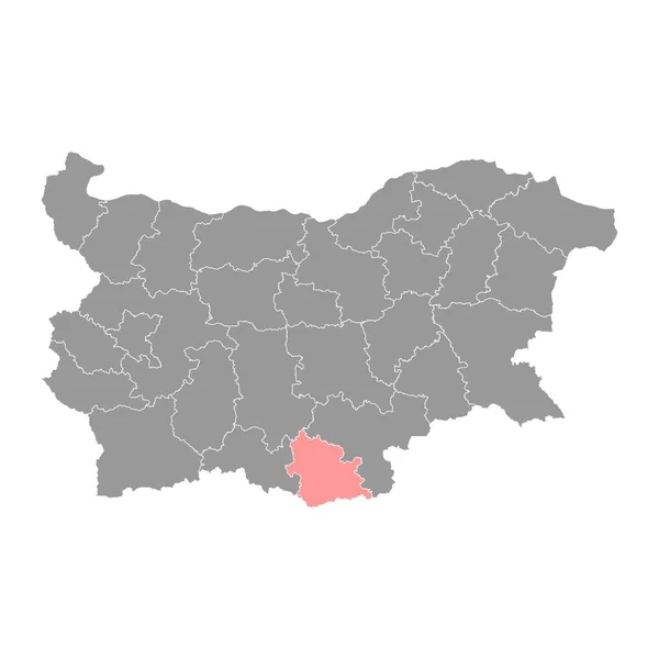 Plattegrond Van Provincie Kardzhali Bulgarije Vectorillustratie — Stockvector