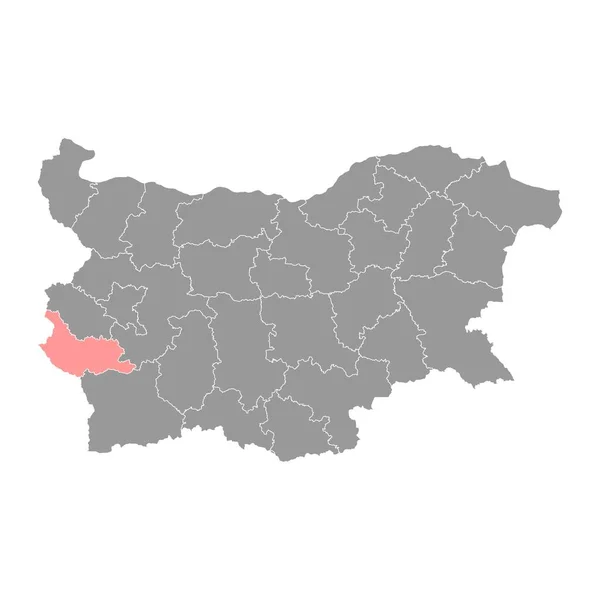 Bulgaristan Kyustendil Eyaleti Haritası Vektör Illüstrasyonu — Stok Vektör