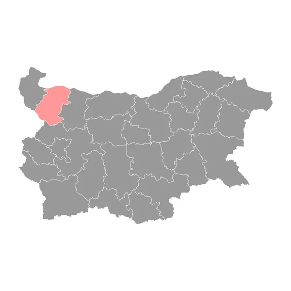 Mapa Província Montana Província Bulgária Ilustração Vetorial — Vetor de Stock