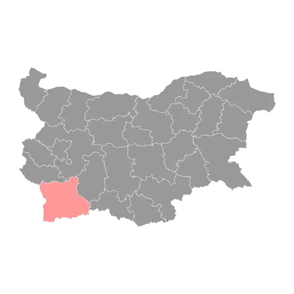 Blagoevgrad Eyaleti Haritası Bulgaristan Eyaleti Vektör Illüstrasyonu — Stok Vektör
