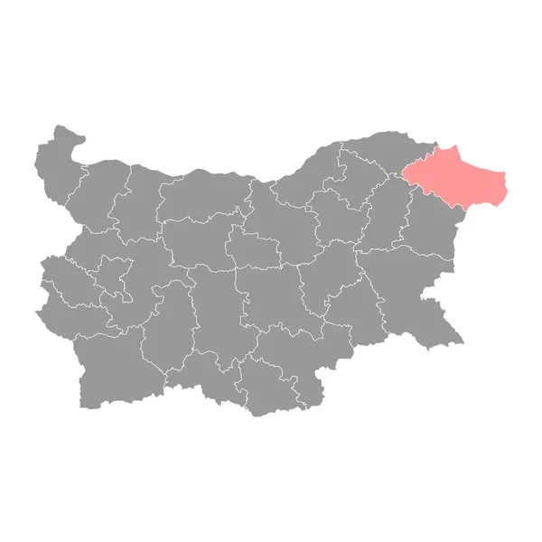 Χάρτης Επαρχίας Dobrich Επαρχία Της Βουλγαρίας Εικονογράφηση Διανύσματος — Διανυσματικό Αρχείο