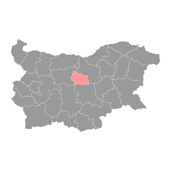 Mappa Della Provincia Gabrovo Provincia Bulgaria Illustrazione Vettoriale — Vettoriale Stock
