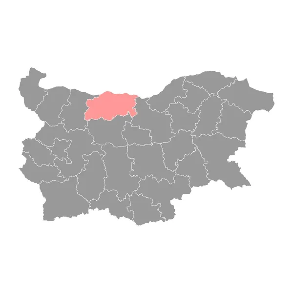 Peta Provinsi Pleven Provinsi Bulgaria Ilustrasi Vektor - Stok Vektor