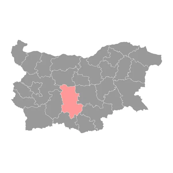 Filibe Eyaleti Haritası Bulgaristan Ili Vektör Illüstrasyonu — Stok Vektör