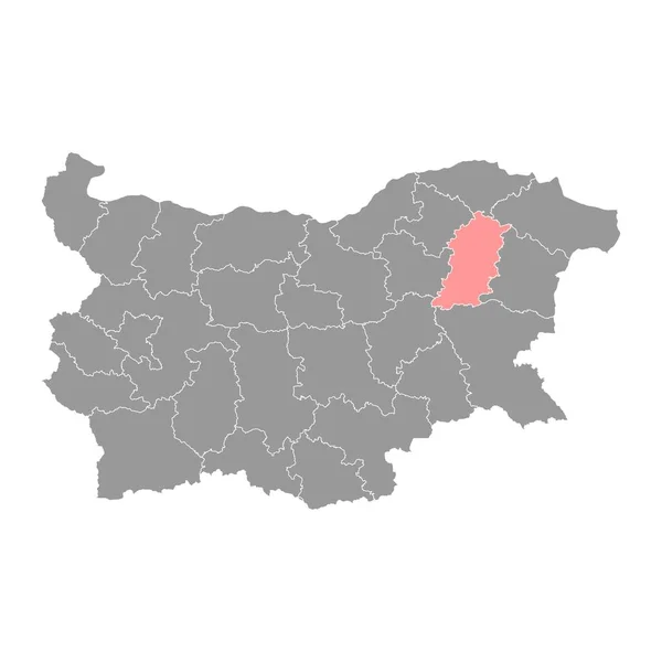Mappa Della Provincia Shumen Provincia Bulgaria Illustrazione Vettoriale — Vettoriale Stock