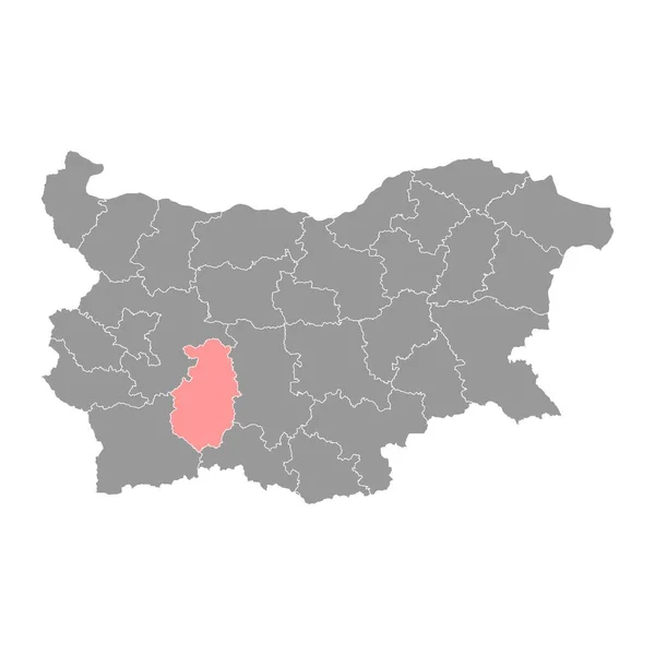 Mappa Della Provincia Pazardzhik Provincia Bulgaria Illustrazione Vettoriale — Vettoriale Stock