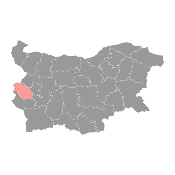 Pernikprovinskarta Provinsen Bulgarien Vektorillustration — Stock vektor