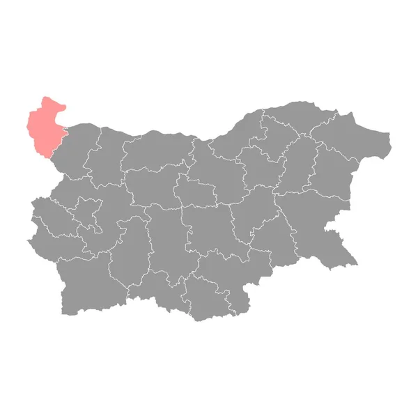 Karte Der Provinz Vidin Provinz Bulgarien Vektorillustration — Stockvektor