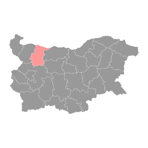 Mappa Della Provincia Vratsa Provincia Bulgaria Illustrazione Vettoriale — Vettoriale Stock