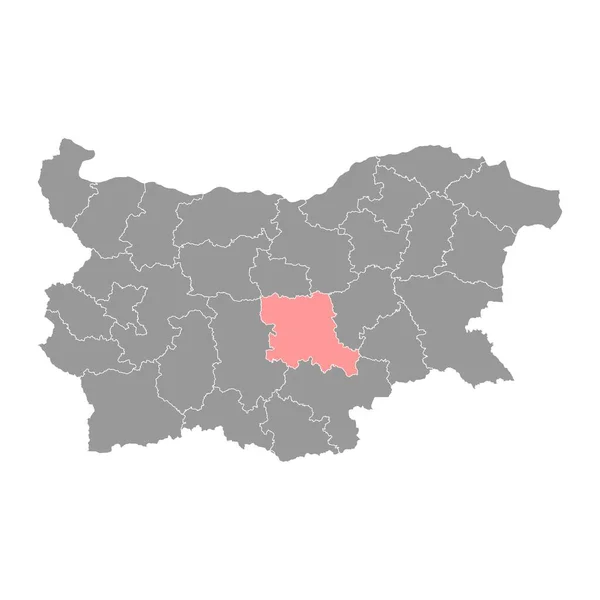 Stara Zagora Haritası Bulgaristan Eyaleti Vektör Illüstrasyonu — Stok Vektör
