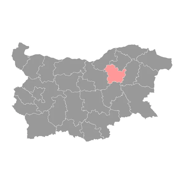 Targovishte Eyaleti Haritası Bulgaristan Ili Vektör Illüstrasyonu — Stok Vektör