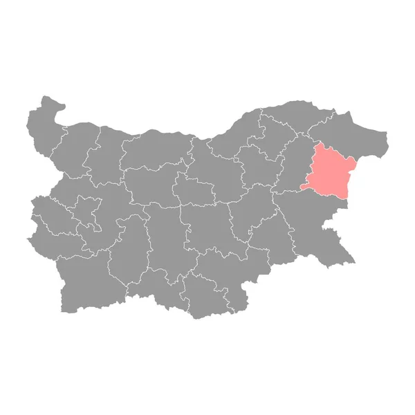 瓦尔纳省地图 保加利亚省矢量说明 — 图库矢量图片