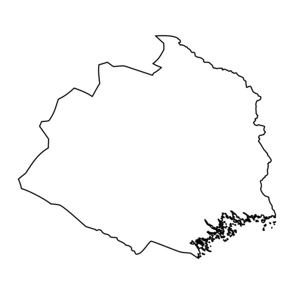 Karte Des Kreises Norrbotten Provinz Schweden Vektorillustration — Stockvektor