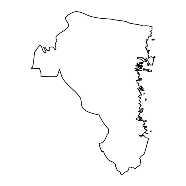 Χάρτης Κομητείας Gavleborg Επαρχία Της Σουηδίας Εικονογράφηση Διανύσματος — Διανυσματικό Αρχείο