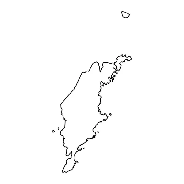 Mapa Del Condado Gotland Provincia Suecia Ilustración Vectorial — Vector de stock