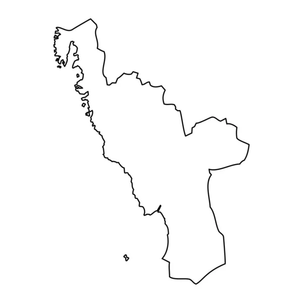 Mapa Condado Halland Província Suécia Ilustração Vetorial — Vetor de Stock