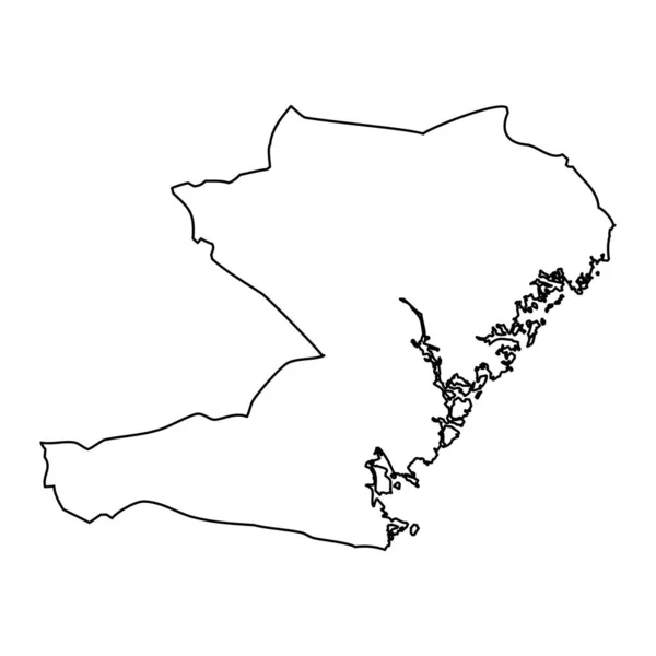 Carte Comté Vasternorrland Province Suède Illustration Vectorielle — Image vectorielle
