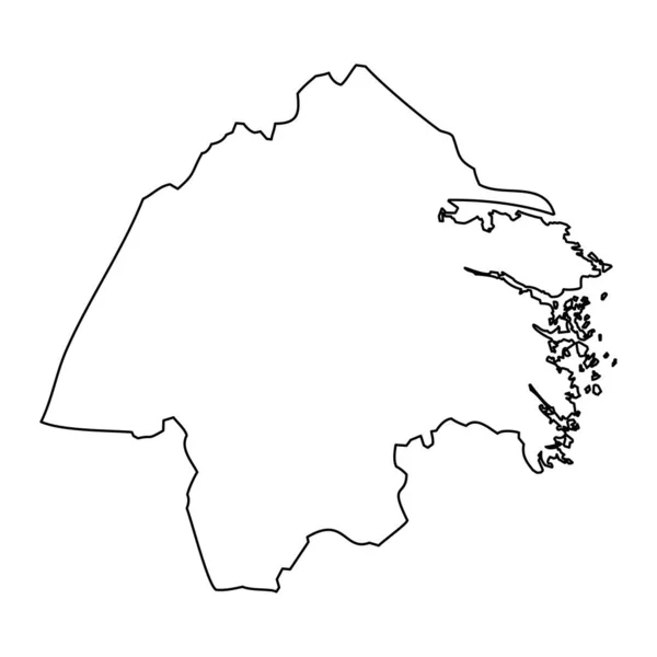 Sveç Ostergotland Ilçesi Haritası Vektör Illüstrasyonu — Stok Vektör