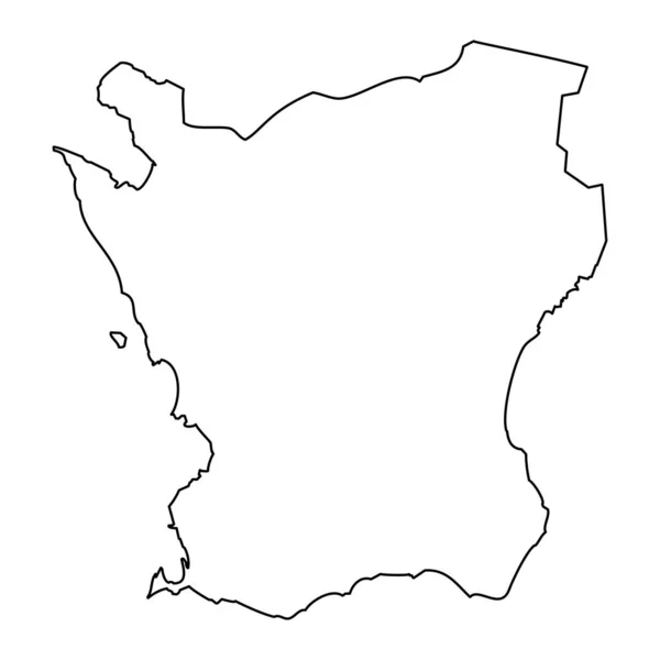 Mapa Condado Skane Província Suécia Ilustração Vetorial — Vetor de Stock