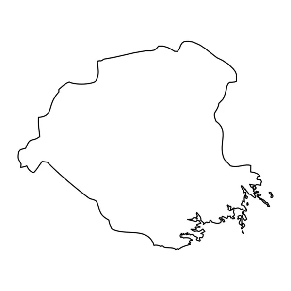 Mappa Della Contea Sodermanland Provincia Svezia Illustrazione Vettoriale — Vettoriale Stock