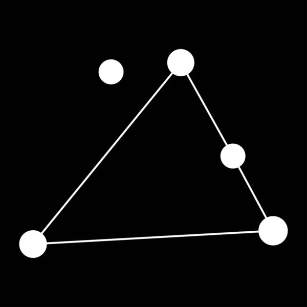 Triangulum Australe Constellation Map Vector Illustration — Stock Vector