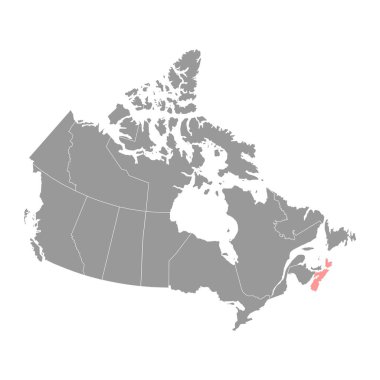 Nova Scotia haritası, Kanada eyaleti. Vektör illüstrasyonu.