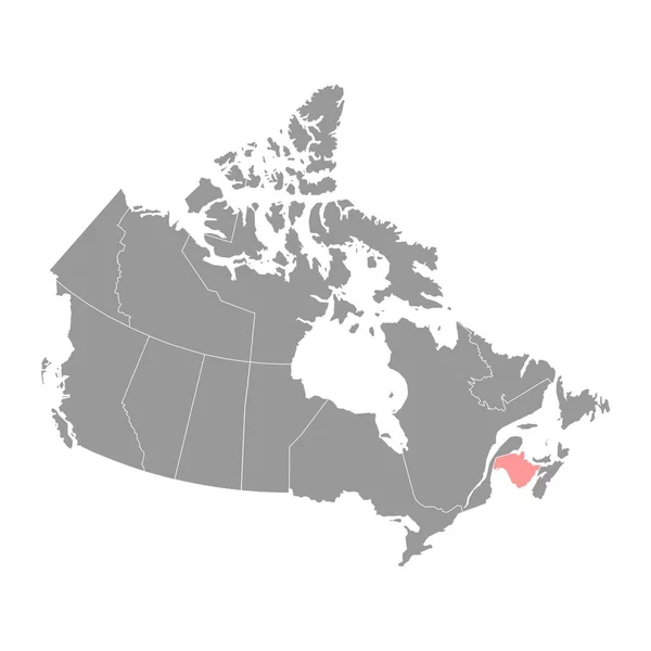 New Brunswick Map Провінція Канада Приклад Вектора — стоковий вектор