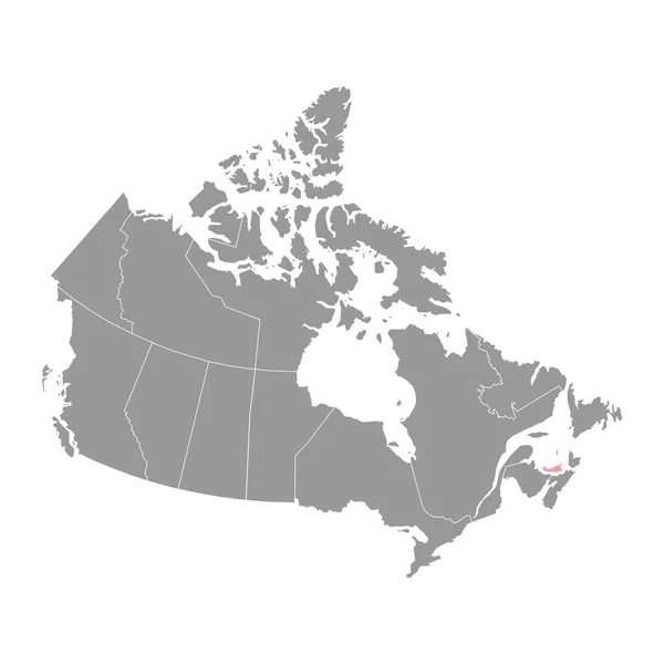 Prince Edward Island Karte Provinz Von Kanada Vektorillustration — Stockvektor
