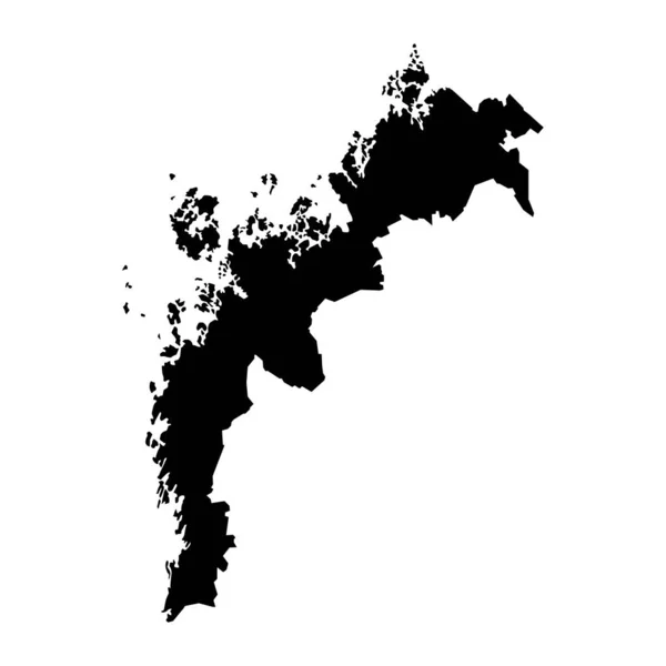 Ostbottnien Karte Region Finnland Vektorillustration — Stockvektor