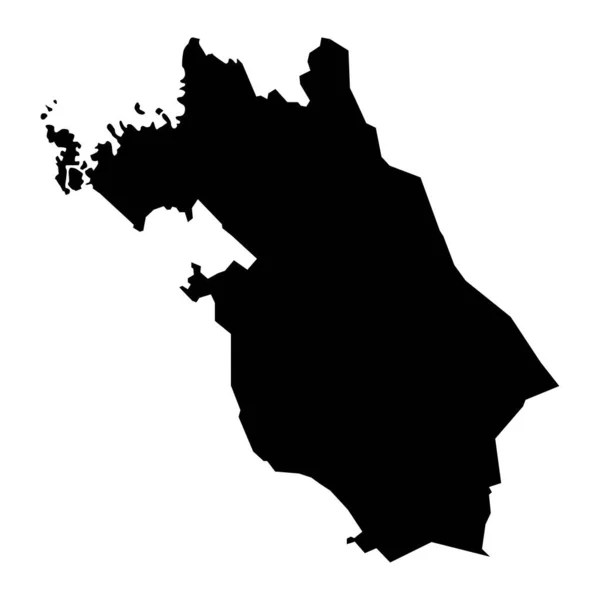 Κεντρικός Χάρτης Της Οστροβοθνίας Περιοχή Της Φινλανδίας Εικονογράφηση Διανύσματος — Διανυσματικό Αρχείο