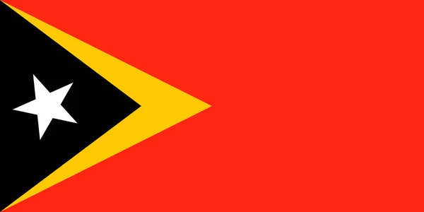 East Timor Flag Official Colors Proportion Vector Illustration — 스톡 벡터