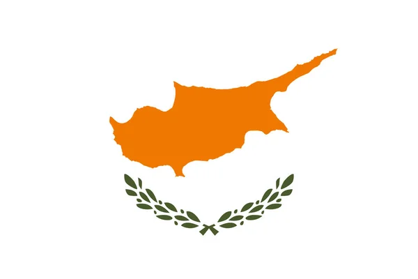 Флаг Кипра Официальные Цвета Пропорции Векторная Иллюстрация — стоковый вектор