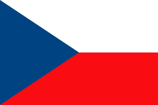 Tjeckien Flagga Officiella Färger Och Proportioner Vektorillustration — Stock vektor