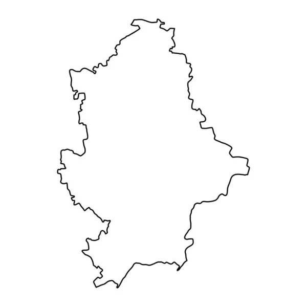 Karte Des Gebiets Donezk Provinz Der Ukraine Vektorillustration — Stockvektor