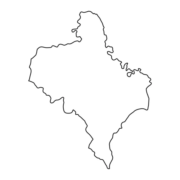 Ivano Frankivsk Oblast Map Tartomány Ukrajna Vektorillusztráció — Stock Vector